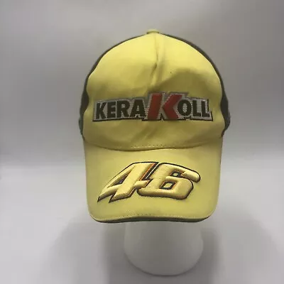 Valentino Rossi VR/46  Cap MONSTER ENERGY KERAKOLL Embroidery Yellow Hat • $47.45