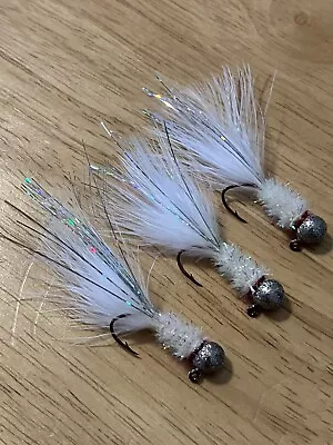 Three Hand Tied 1/16 Crappie Jigs  • $11.99