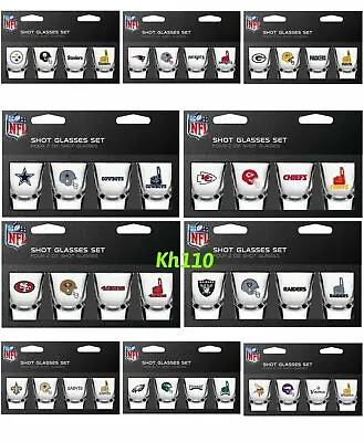 $25.99 • Buy NFL Football Team 2oz Shot Glasses Set Gift Set - 4 Pack