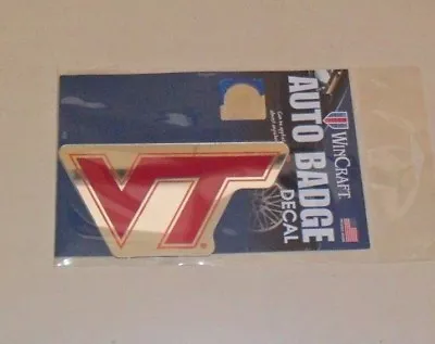  Virginia Tech Hokies Auto Badge Car Decal Emblem 3x5 Free Shipping • $6.95