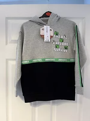 BNWT Gaming Minecraft Hoodie Hoody Size 10-11 Years Old 140-146cm • £6