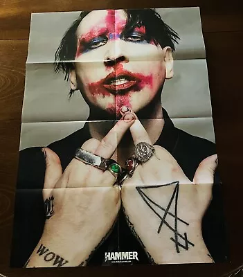 Marilyn Manson 2 Sided Poster From Hammer Magazine 83cm X 59cm • $17