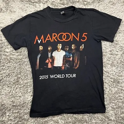 Maroon 5 Shirt Adult Small Black Graphic 2015 World Tour Concert Tour Rock Band • $9.60