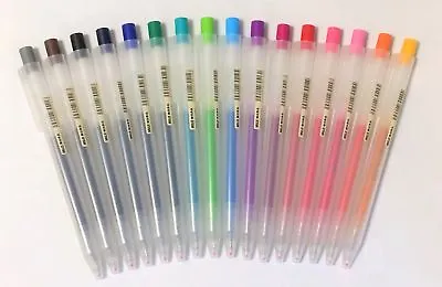 Muji Smooth Gel Ink Ball Point Pen Knock Type 0.5mm 16 Color Select • $2.28