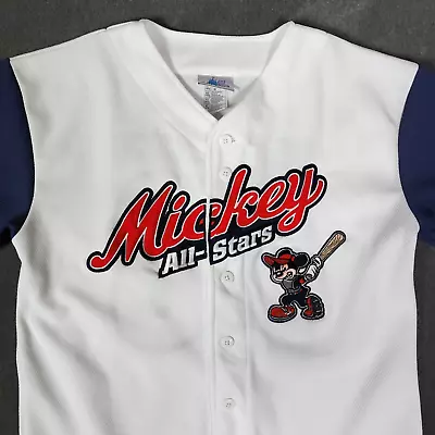 Disney Mickey Mouse Jersey Boys Extra Large Baseball Stitched Disneyland Kids • $38.74