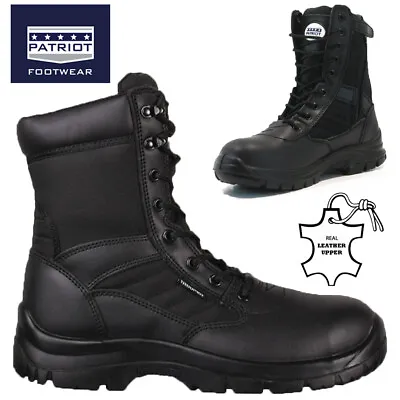 £26.95 • Buy Mens Steel Toe Cap Boots Army Military Police Tactical Safety Combat Work Shoes