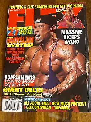 FLEX Bodybuilding Muscle Magazine KEVIN LEVRONE/Monica Brant Poster 5-00 • $19.99
