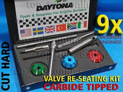 $97.99 • Buy 9x DAYTONA VALVE SEAT CUTTER SET CARBIDE  FORD 1932-53 FLATHEAD V8