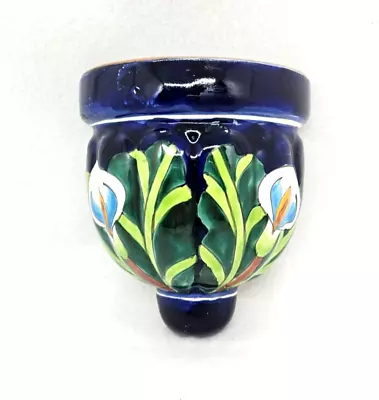 Talavara Pottery~calla Lily~~wall Pocket~~planter~~mexican Art~ceramic Pot~~ 6” • $17.99