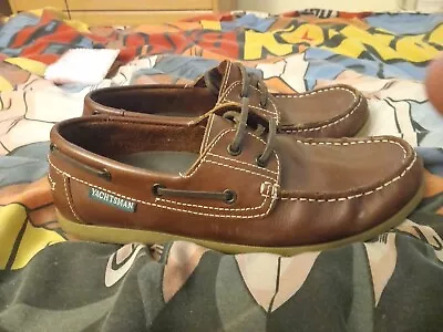 £6 • Buy Seafarer Yachtsman Mens Brown Leather Casual Deck Boat Lace Up Shoes