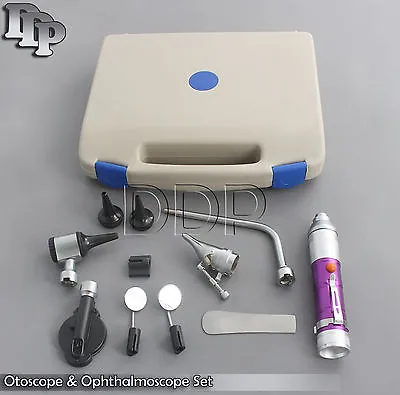 Otoscope & Ophthalmoscope - Purple - 11 Piece ENT Medical Diagnostic Set NT-922 • $28.10