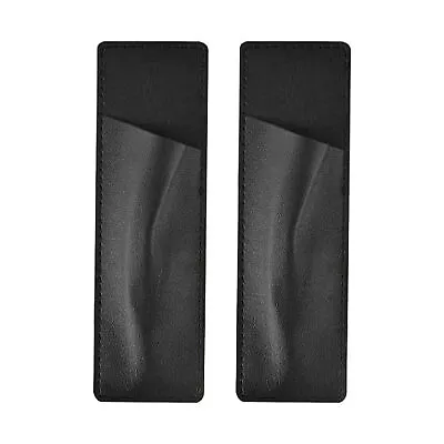 2pcs Magnetic Pen Holder Faux Leather Metal Surface Markers For Refrigerator • £6.19