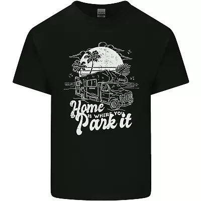 Home Is Where You Park It Funny Caravan Mens Cotton T-Shirt Tee Top • £11.75