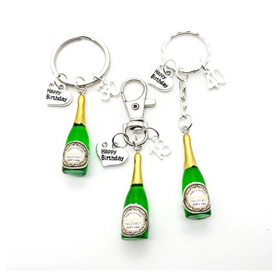 £3.99 • Buy 30th. 40th. 50th Birthday Gift. Prosecco Bottle Keyring. Gift Bag