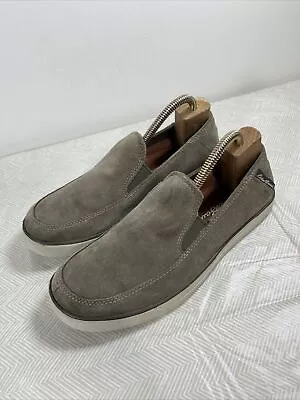 Eddie Bauer Loafers Shoe Men’s Size 8 Taupe/Brown Slip On Comfort Elastic Insert • $24.95