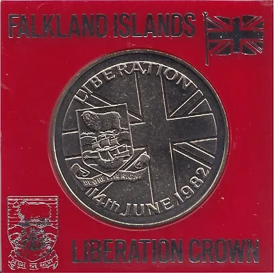 1982 Commemorative Uncirculated Falkland Islands Liberation One Crown • £9.95