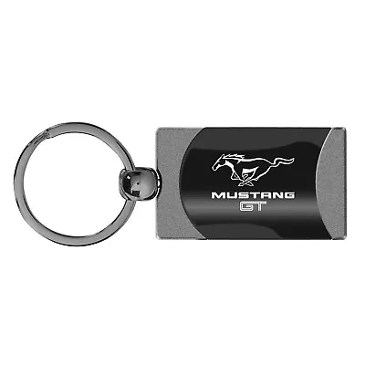 Ford Mustang GT Two Tone Rectangular Gunmetal Key Chain Key-Ring Keychain • $16.99