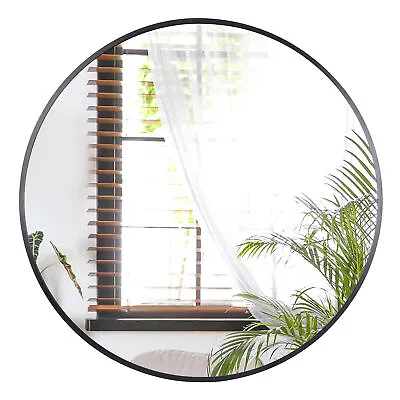 24 Inch Metal Frame Round Mirror Home Bedroom Bathroom Decoration Mirror • $34.58