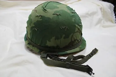 US Military Issue Vietnam Era M1 Steel Pot Helmet With Para Paratrooper Liner E • $249.95