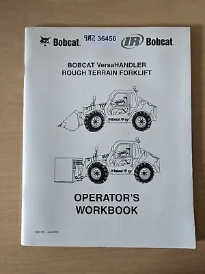 Bobcat IR VersaHandler Rough Terrain Forklift Operators Training Workbook Manual • $15.96