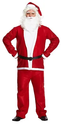 £18.99 • Buy Mens Deluxe Christmas Santa Claus Suit Xmas Father Outfit Fancy Dress Costume