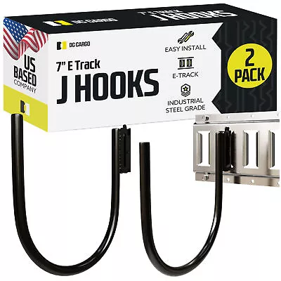 E-Track Large 7” J Hook Tie Down Accessory (2 Pack) For Enclosed Trailer/RV... • $36.99