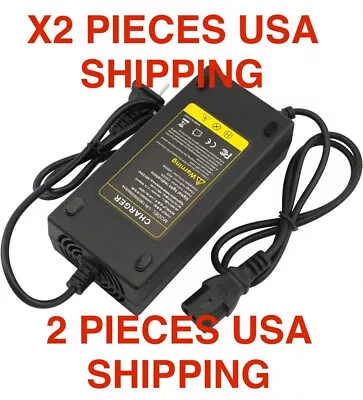 2 Pcs 48V 12-20AH Lead-Acid Battery Charger Adapter Electric Scooter E-bike • $20.70