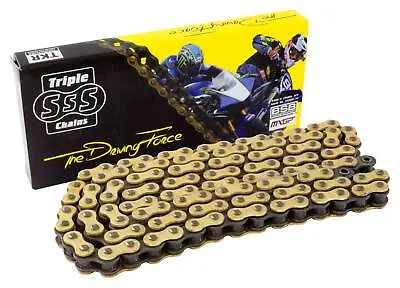 Triple-S O-Ring 530 Moto Motorcycle Motorbike Chain Gold 7.5M Roll 473 Link • £116.99
