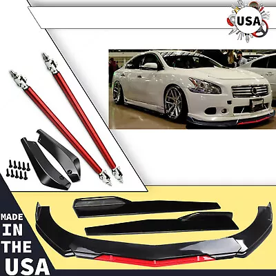 For Nissan Maxima Front Bumper Lip Splitter Spoiler Body Kit+Side Skirt • $79.99