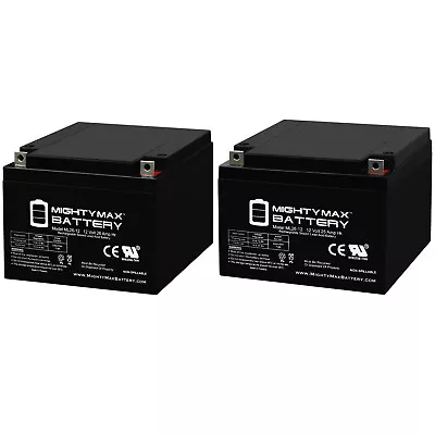 Mighty Max 12V 26AH Replacement Battery For Tzora Titan Scooter  - 2 Pack • $109.99