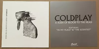 COLDPLAY Rare 2002 SET Of 2 DOUBLE SIDED PROMO POSTER FLAT For Rush CD MINT USA  • $51.27