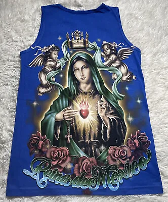 VIRGEN DE GUADALUPE T-SHIRT  Tank Top Nuestra Reyna De Mexico Graphics Size S • $19.99