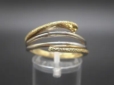 Size 54 Ring 750 GOLD 18K Bicolor Ring Ring Ring Ring Gold G2992/23 • £233.28