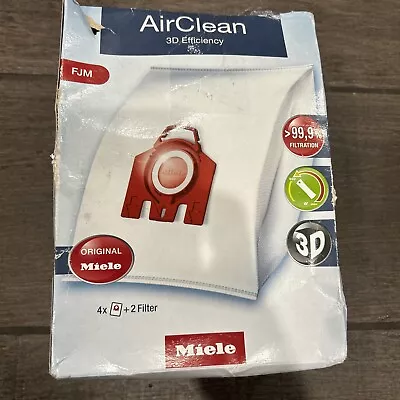 Miele FJM Vacuum Bags - 3D AirClean - 4 HEPA Bags & 2 Filters Per Box   • $22