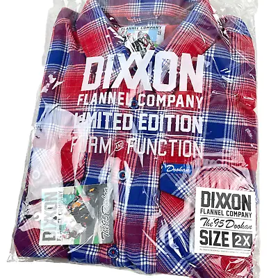 Dixxon Flannel  The 95 Doohan  Men's 2XL XXL Long Sleeve Plaid Shirt MotoGP NIB • $77.88