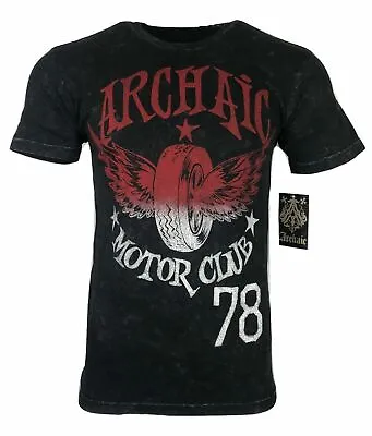 ARCHAIC By AFFLICTION Men's T-Shirt  FLYING RACERS Wings Tattoo Biker S-4XL • $19.95