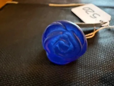 Jackie Brazil Resin  Stand Out Blue Rose Head Shaped    Statement Ring • £35.99