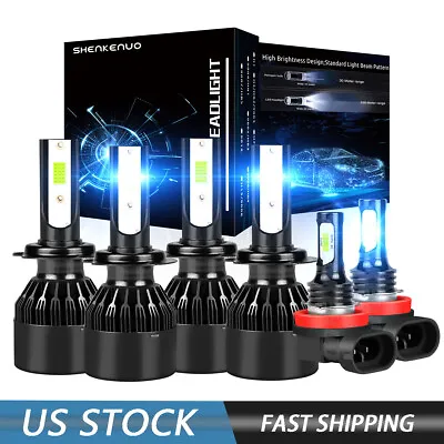 For Mercedes GL450 GL350 GL320 GL550 GLK350 8K LED Headlight Fog Light Bulbs Kit • $35.87