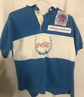 Vintage 80's 90's Coca-Cola Cycle Club - Cycle Circuit Short Sleeve Shirt Size L • $20