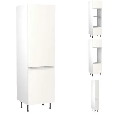 Kitchen Kit Cabinets J-Pull Tall Units Gloss White Handleless Door & S/C Hinges • £2.50