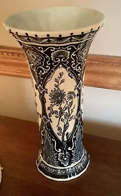 Delft By Boch  Made For Sphinx  Holland Vase 10” X 5” Rim • $50