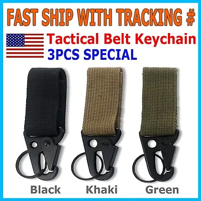 3X Casual Military Tactical Belt Keychain For Quick Release Men Army Work Pants • $5.99