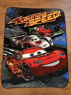 Disney Cars Lightning McQueen Plush Throw-56  X 44 . Excellent Condition • $6