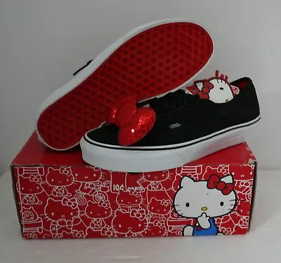 VANS X HELLO KITTY AUTHENTIC (BLACK/BOW) SHOES (MEN 6.0/WOMEN 7.5) NEW In BOX! • $229.99