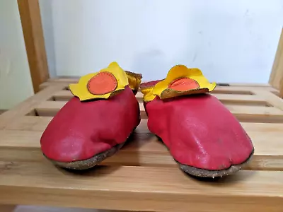 Red Handmade Kiwi Real Full Leather Baby Shoes Baby Toddler New Zealand • £4.99