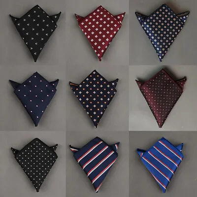 30Color Men Handkerchief Hanky Pocket Square Plain Satin Wedding Party Accessory • $2.05