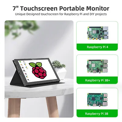 Raspberry Pi Screen 7  1024x600 IPS Portable Monitor HDMI For Raspberry Pi 4B 3B • $63.99