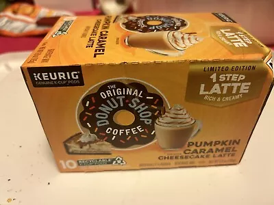 Donut Shop Coffee PUMPKIN CARAMEL CHEESECAKE LATTE 10 K-Cup Pods Keurig BB 7/24 • $15