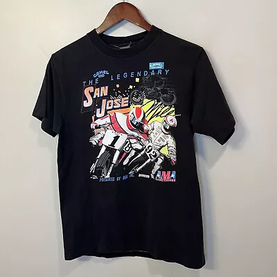 Vintage Flat Track Racing Tshirt Indy Mile 1989 Camel Pro Series Thin 1 Mile M • $31.45