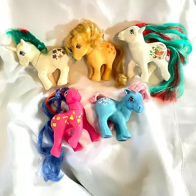 LOT OF 5 VINTAGE MY LITTLE PONY MLP G1 MERRY TREAT ROCKIN BEATS BOW TIE  1980s • $66